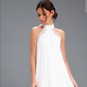 Worn once, Lulus white halter dress